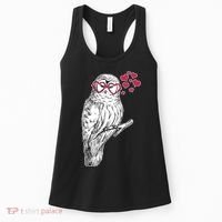 Cute Valentine's Day Heart Glasses Owl Love Women's Tank Top thumb 0