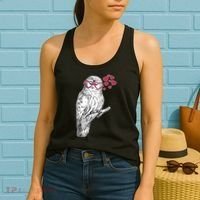 Cute Valentine's Day Heart Glasses Owl Love Women's Tank Top thumb 2