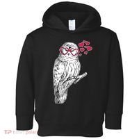 Cute Valentine's Day Heart Glasses Owl Love Toddler Hoodie thumb 0