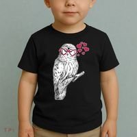 Cute Valentine's Day Heart Glasses Owl Love Toddler T-Shirt thumb 2