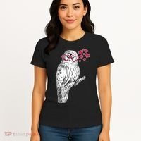 Cute Valentine's Day Heart Glasses Owl Love Women's T-Shirt thumb 4