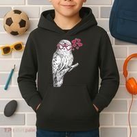 Cute Valentine's Day Heart Glasses Owl Love Kids Hoodie thumb 2