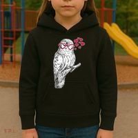 Cute Valentine's Day Heart Glasses Owl Love Kids Hoodie thumb 3