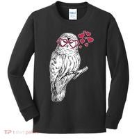 Cute Valentine's Day Heart Glasses Owl Love Kids Long Sleeve Shirt thumb 0