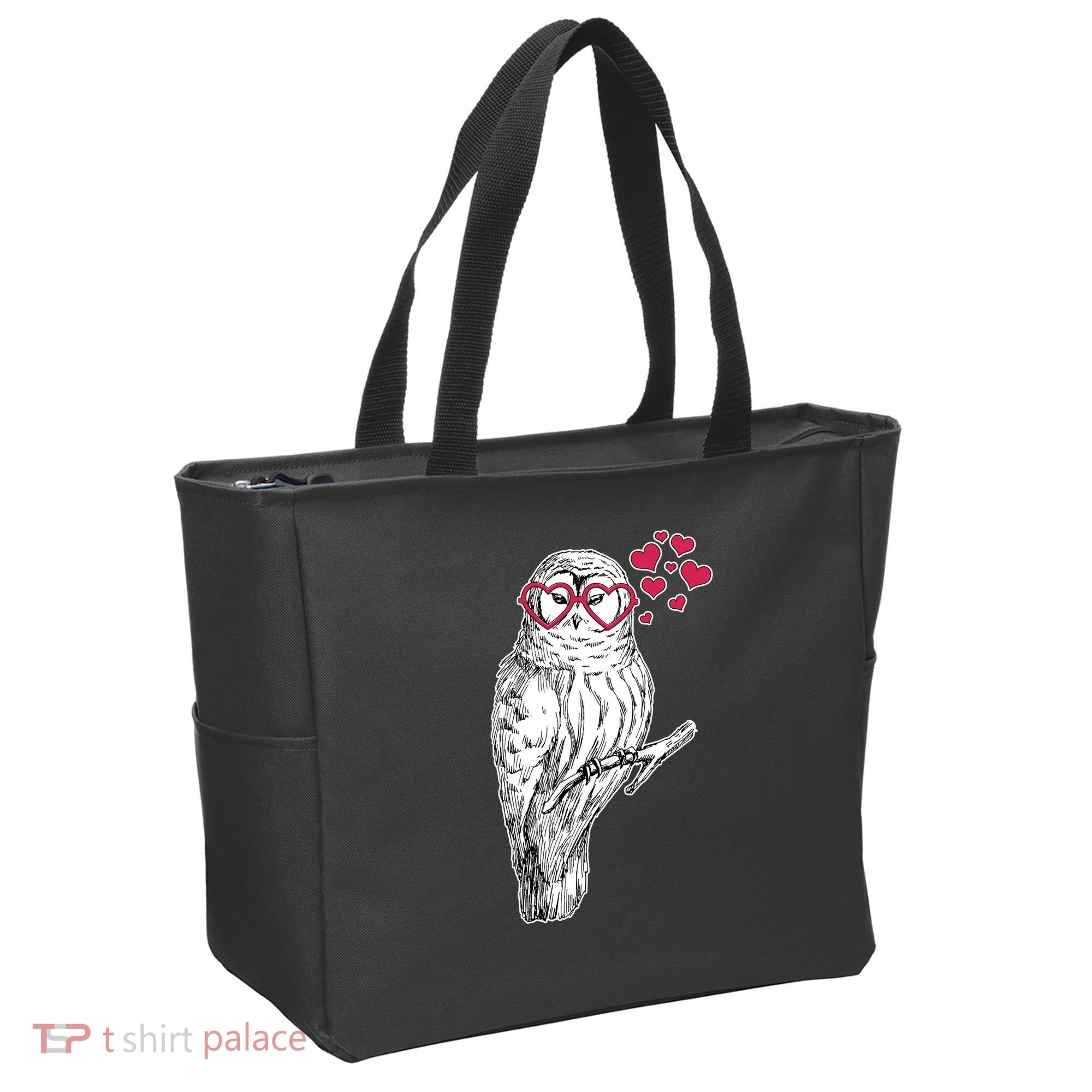 Cute Valentine's Day Heart Glasses Owl Love Tote Bag