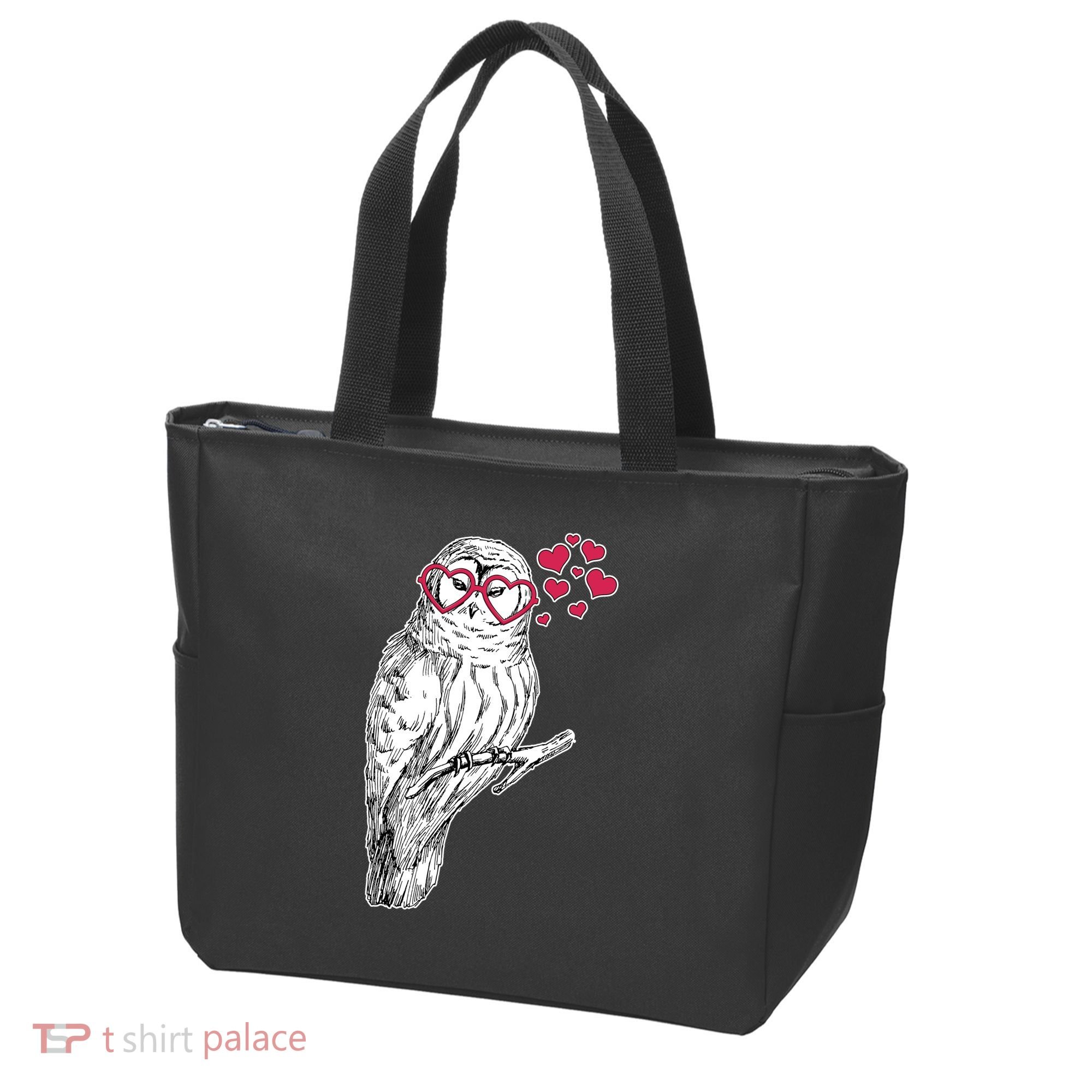 Cute Valentine's Day Heart Glasses Owl Love Tote Bag
