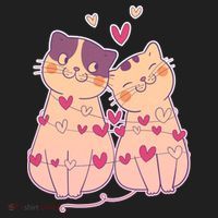 Cute Valentine's Day Kitties Women's Sweatshirt thumb 2