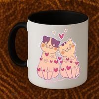 Cute Valentine's Day Kitties Coffee Mug thumb 2