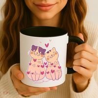 Cute Valentine's Day Kitties Coffee Mug thumb 3