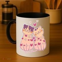 Cute Valentine's Day Kitties Coffee Mug thumb 4