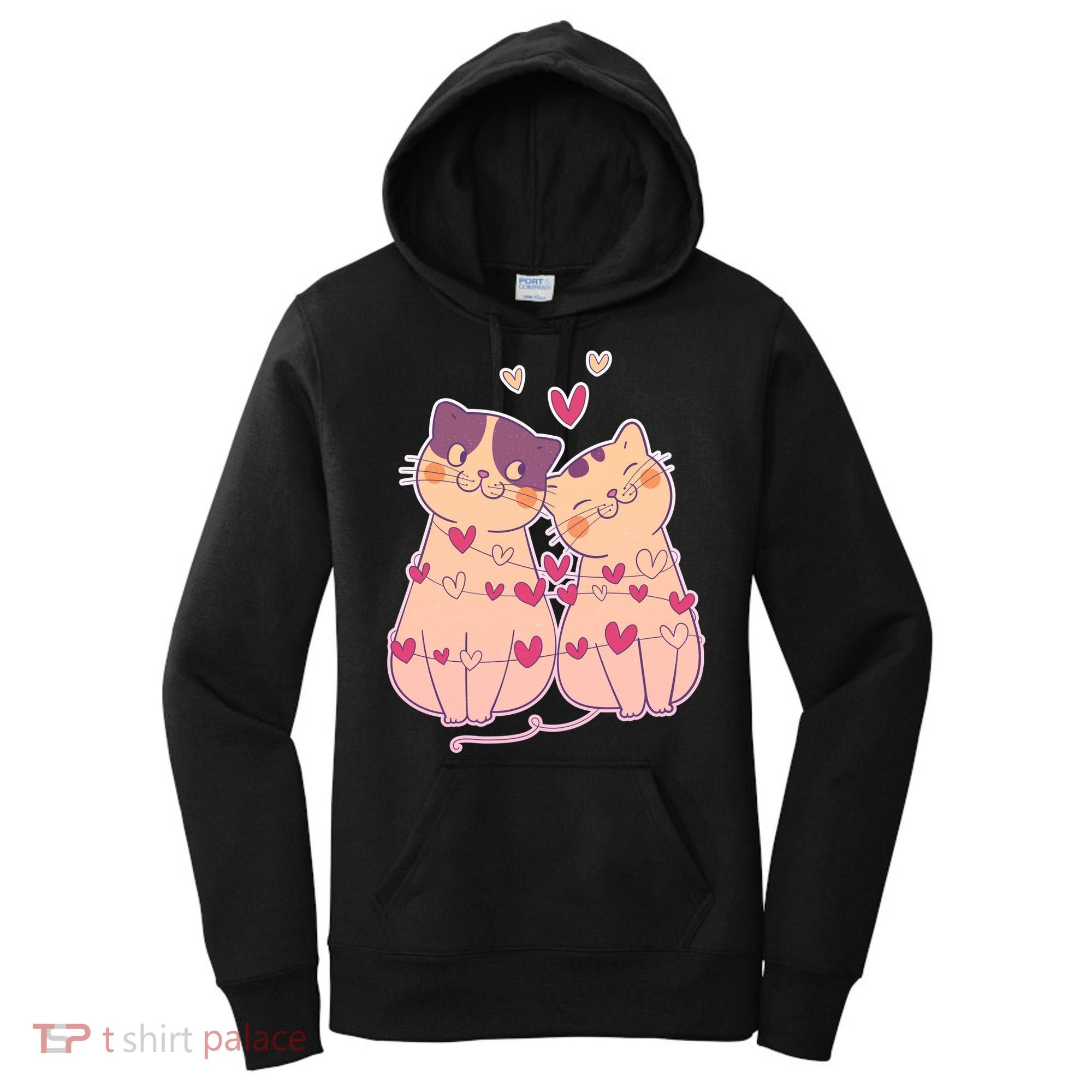 Cute Valentine's Day Kitties Women's Hoodie