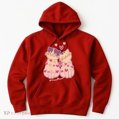 Cute Valentine's Day Kitties Hoodie