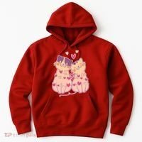 Cute Valentine's Day Kitties Hoodie thumb 0