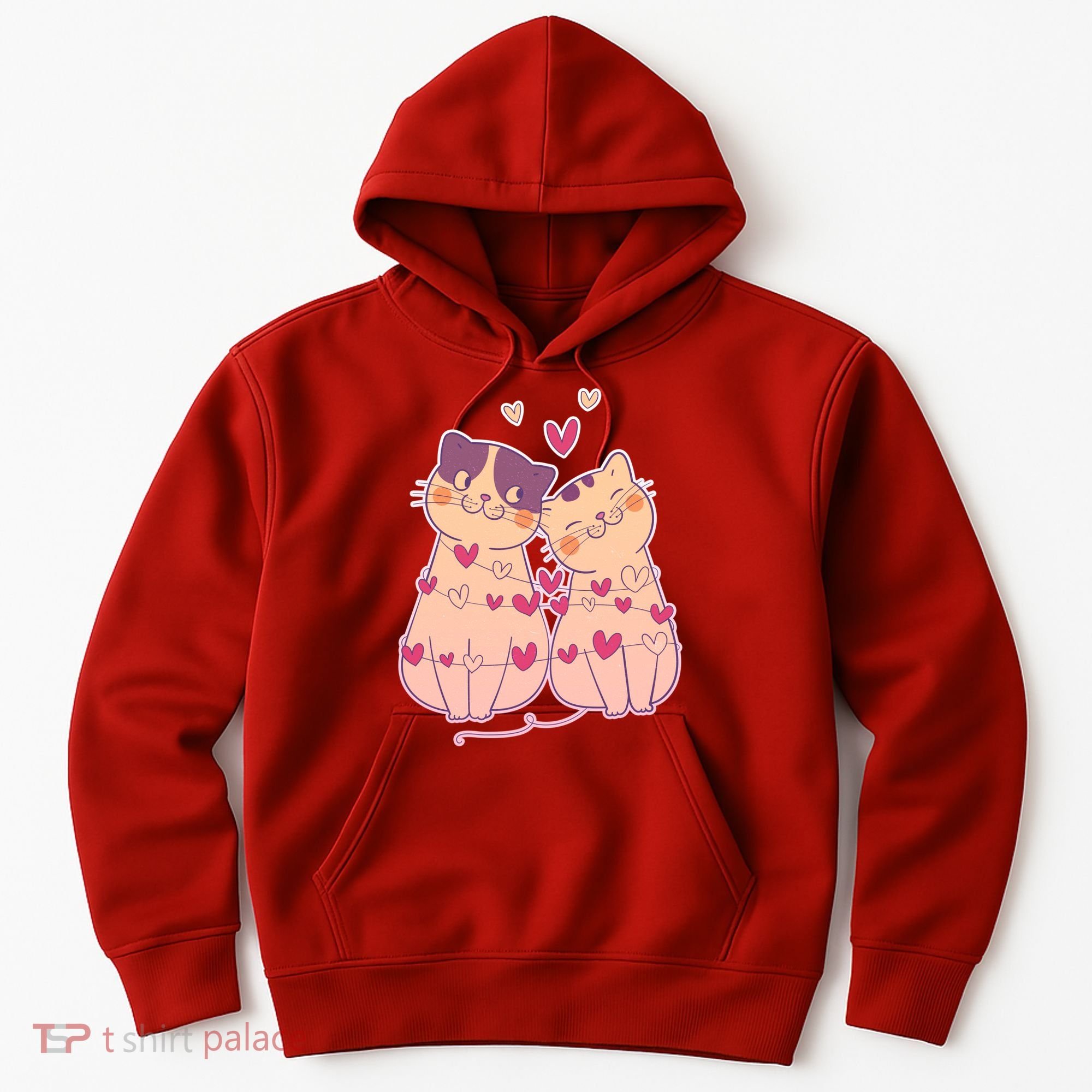 Cute Valentine's Day Kitties Hoodie