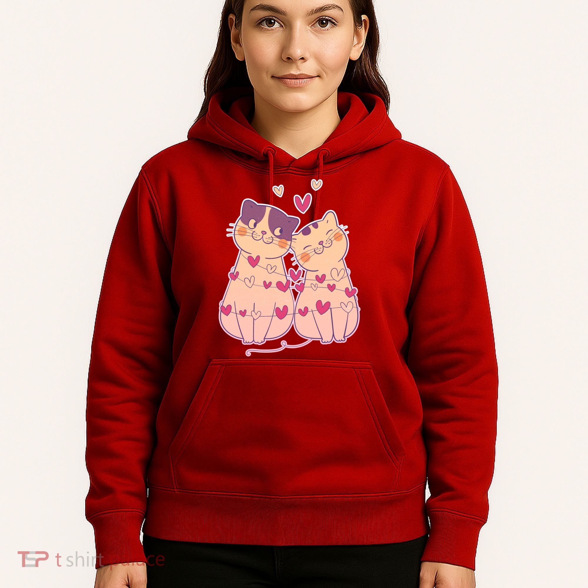 Cute Valentine's Day Kitties Hoodie