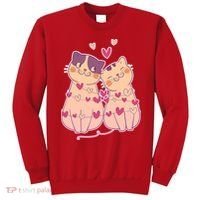 Cute Valentine's Day Kitties Sweatshirt thumb 0