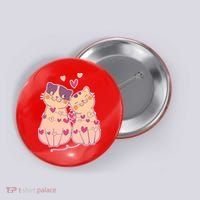 Cute Valentine's Day Kitties Button thumb 0