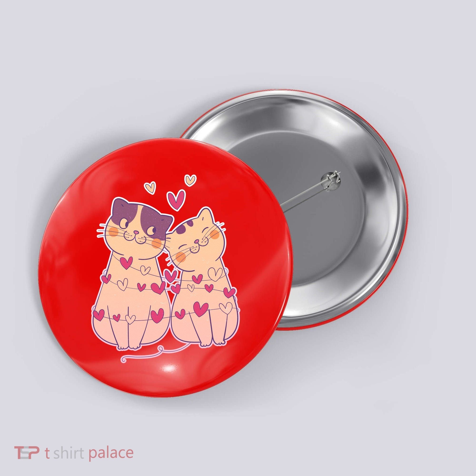 Cute Valentine's Day Kitties Button