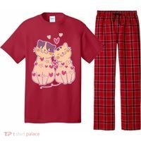 Cute Valentine's Day Kitties Pajama Set thumb 0