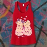 Cute Valentine's Day Kitties Women's Tank Top thumb 3