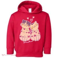 Cute Valentine's Day Kitties Toddler Hoodie thumb 0