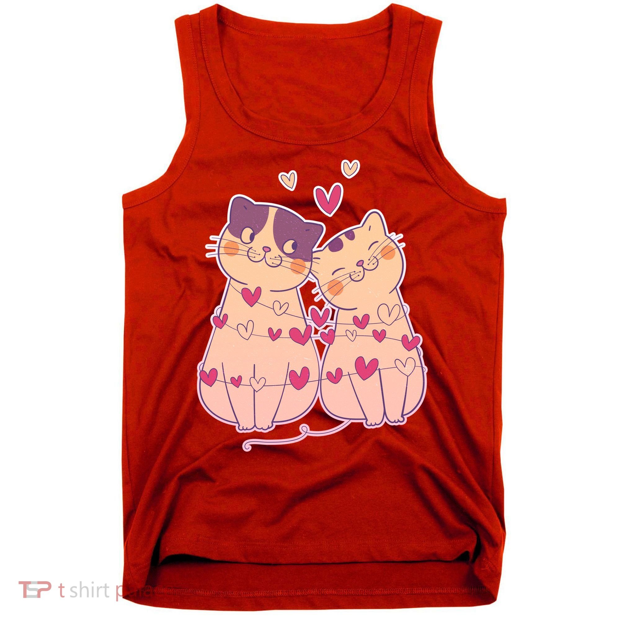 Cute Valentine's Day Kitties Tank Top