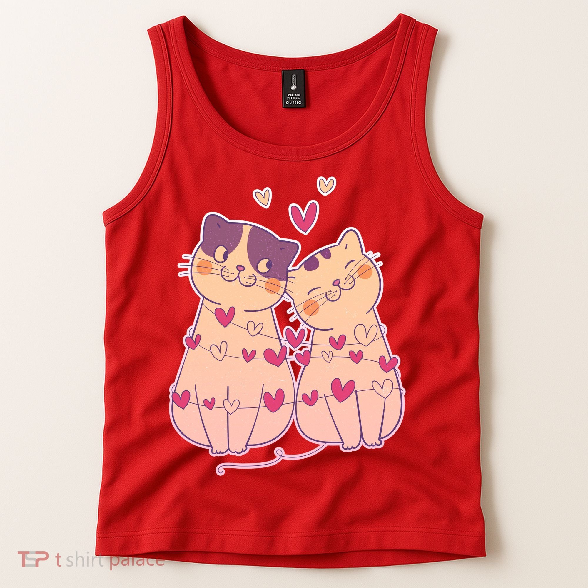 Cute Valentine's Day Kitties Tank Top