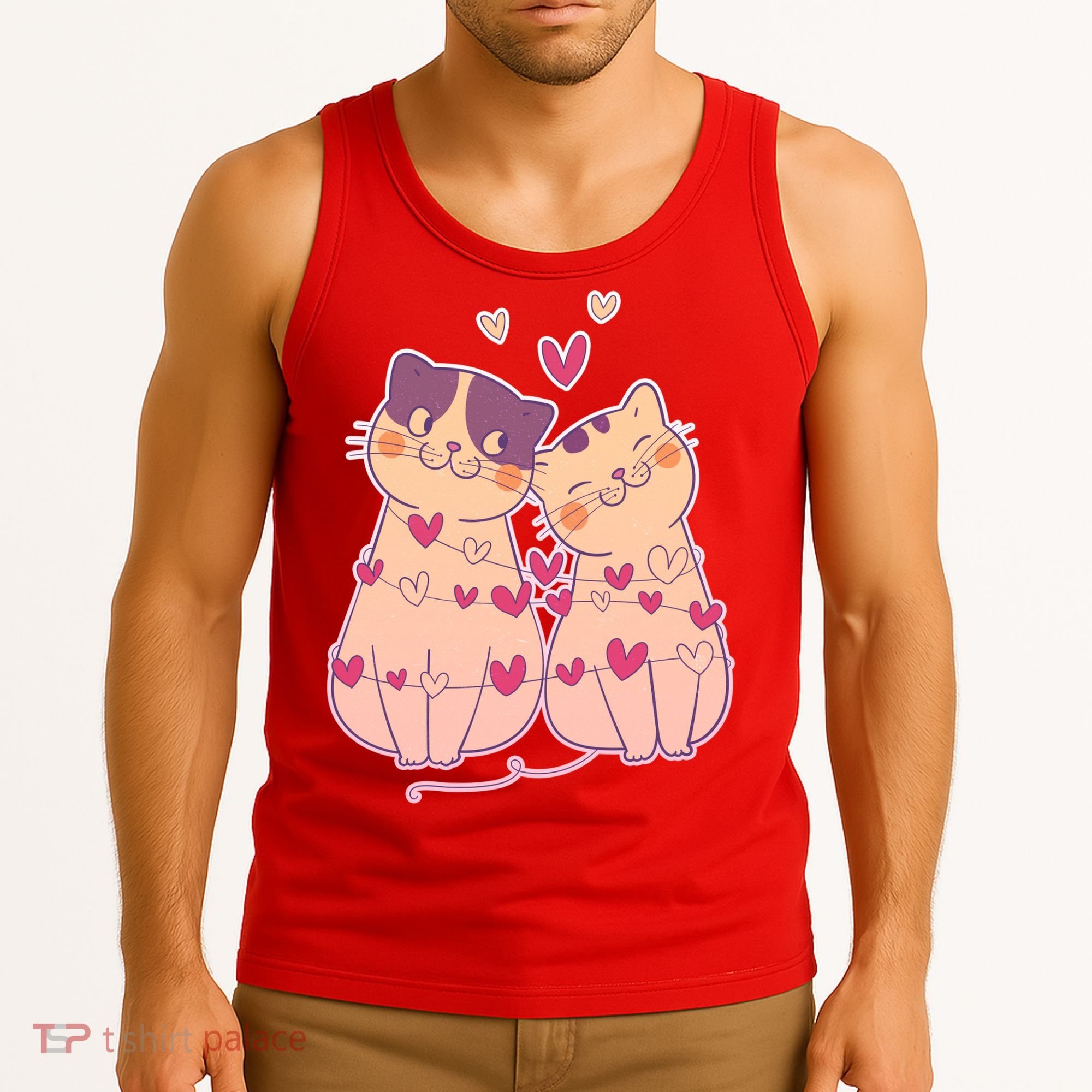 Cute Valentine's Day Kitties Tank Top