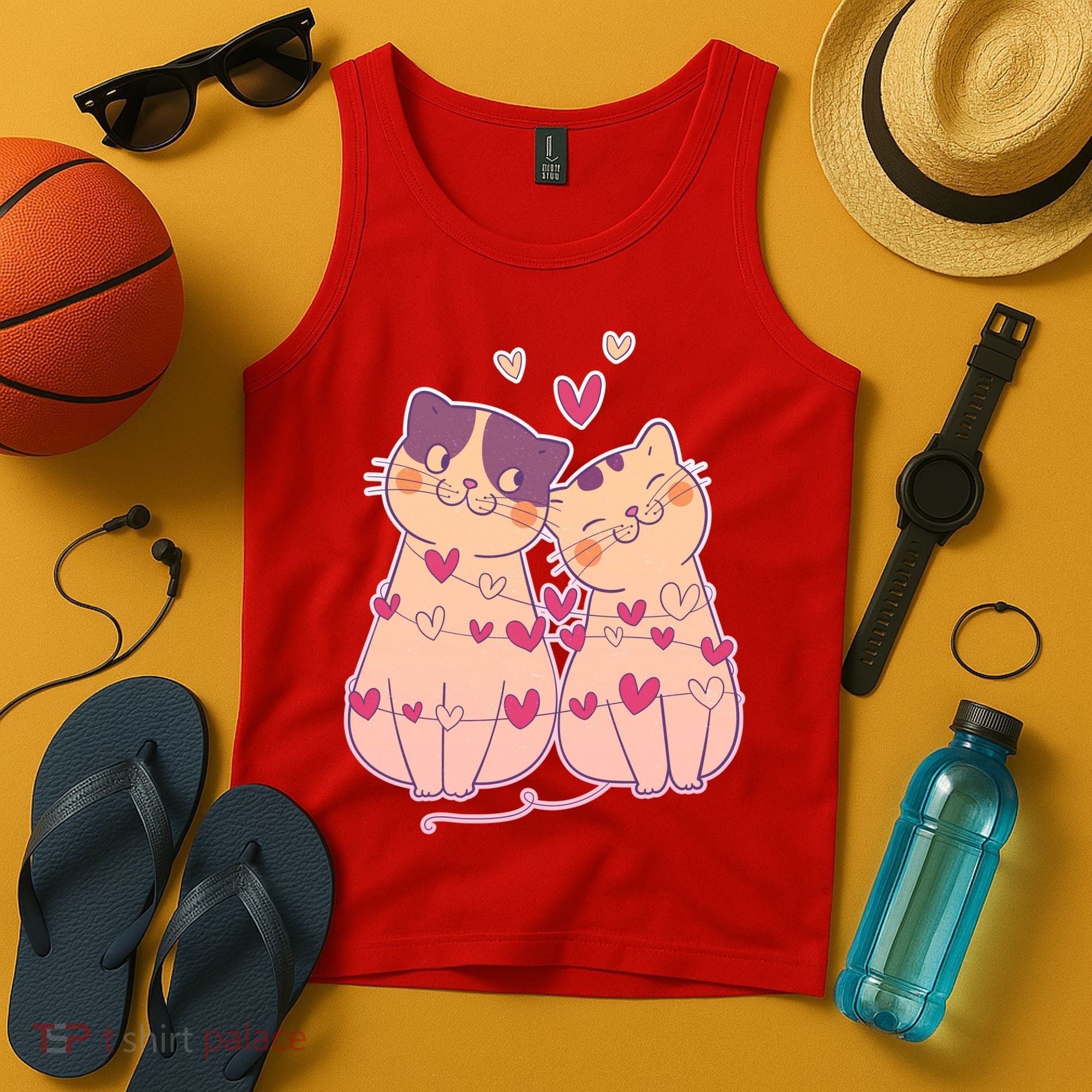 Cute Valentine's Day Kitties Tank Top