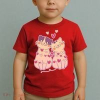Cute Valentine's Day Kitties Toddler T-Shirt thumb 2