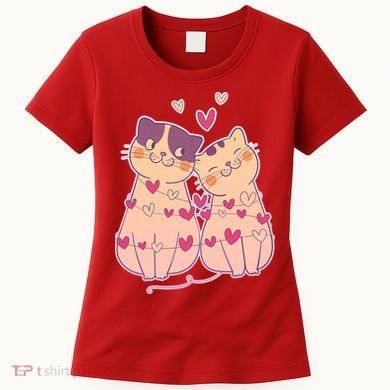 Cute Valentine's Day Kitties Women's T-Shirt