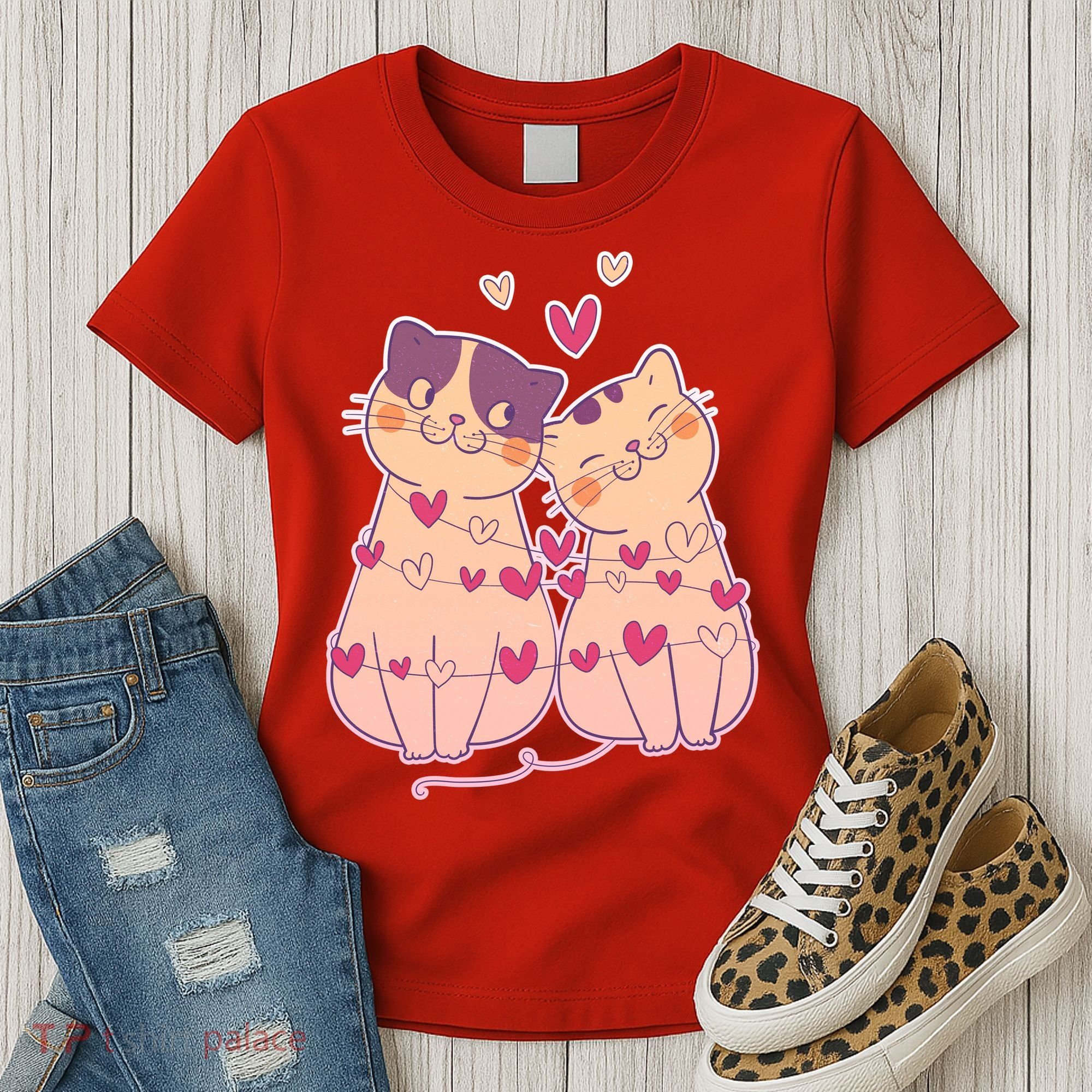 Cute Valentine's Day Kitties Women's T-Shirt