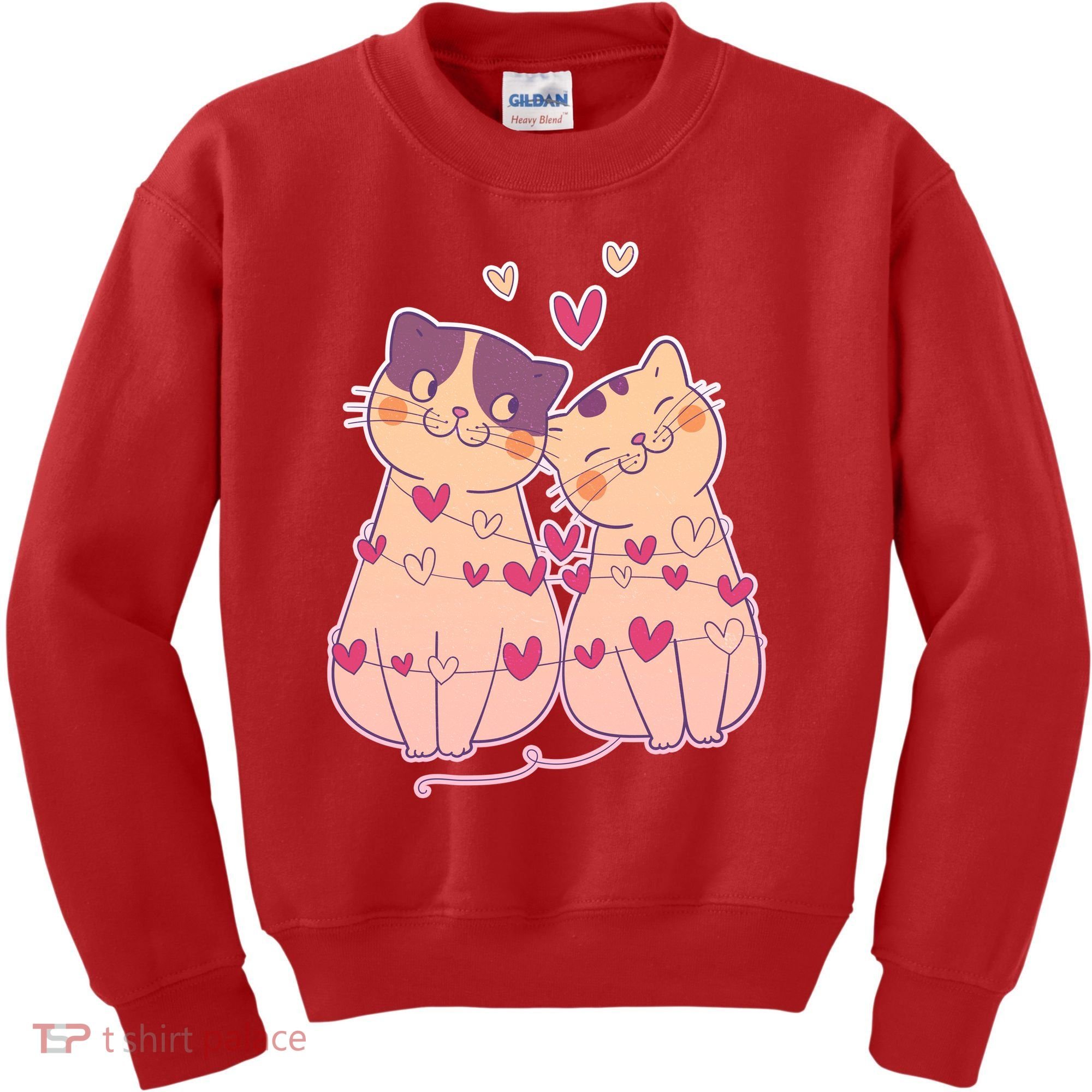 Cute Valentine's Day Kitties Kids Sweatshirt