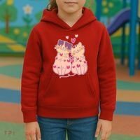 Cute Valentine's Day Kitties Kids Hoodie thumb 3