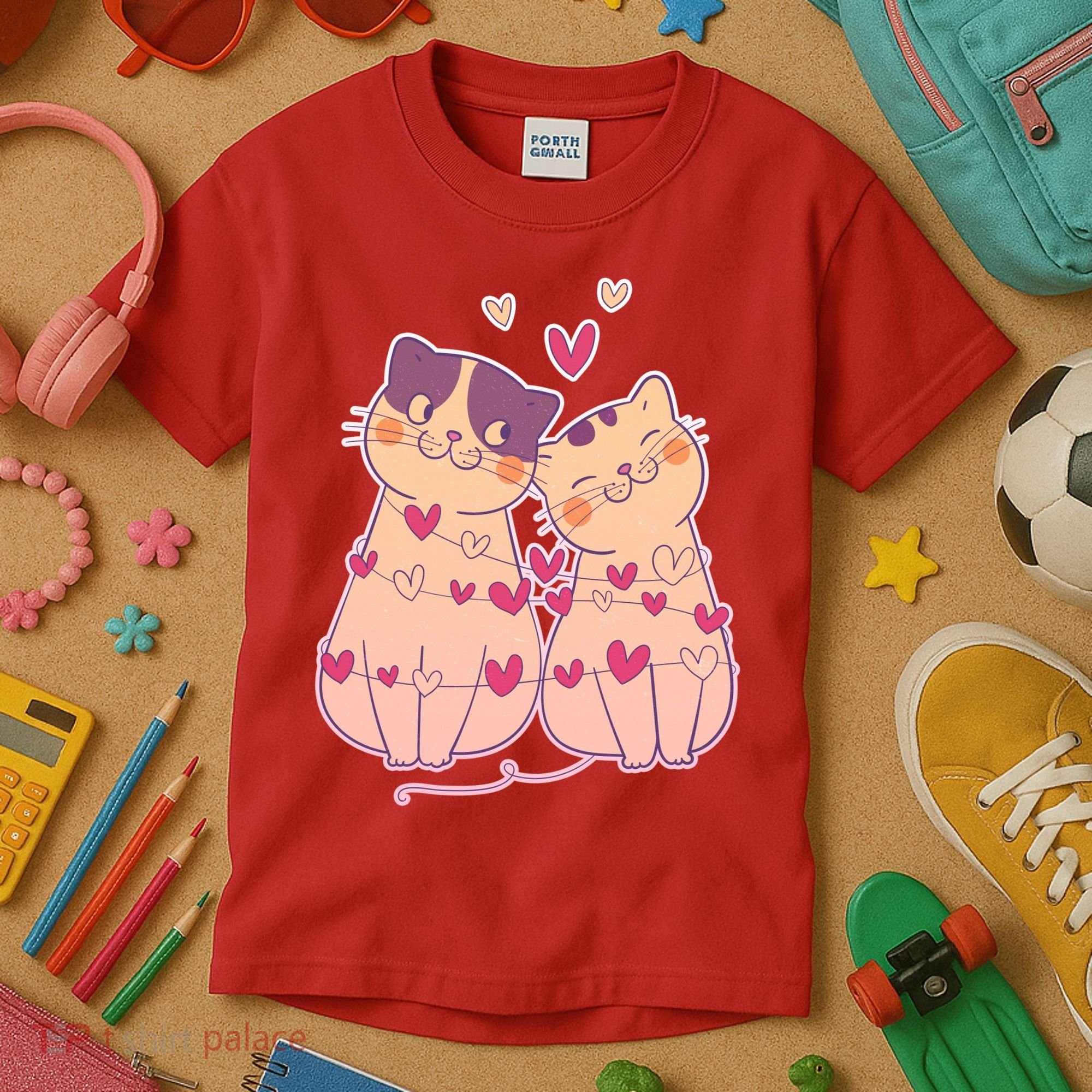 Cute Valentine's Day Kitties Kids T-Shirt