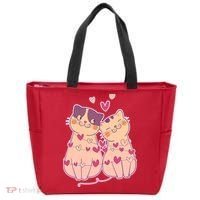Cute Valentine's Day Kitties Tote Bag thumb 0