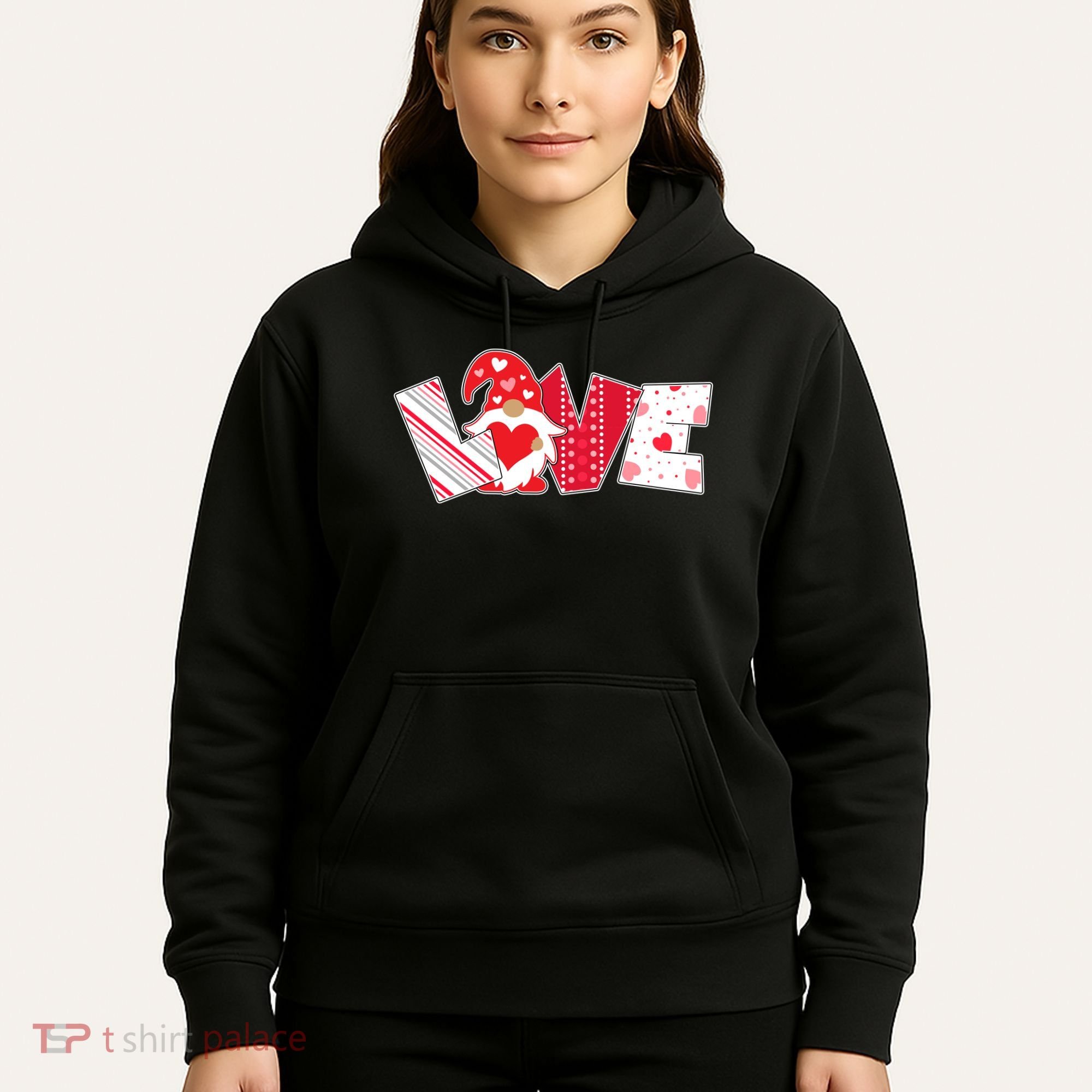 Cute Valentine's Day Love Gnome Hoodie