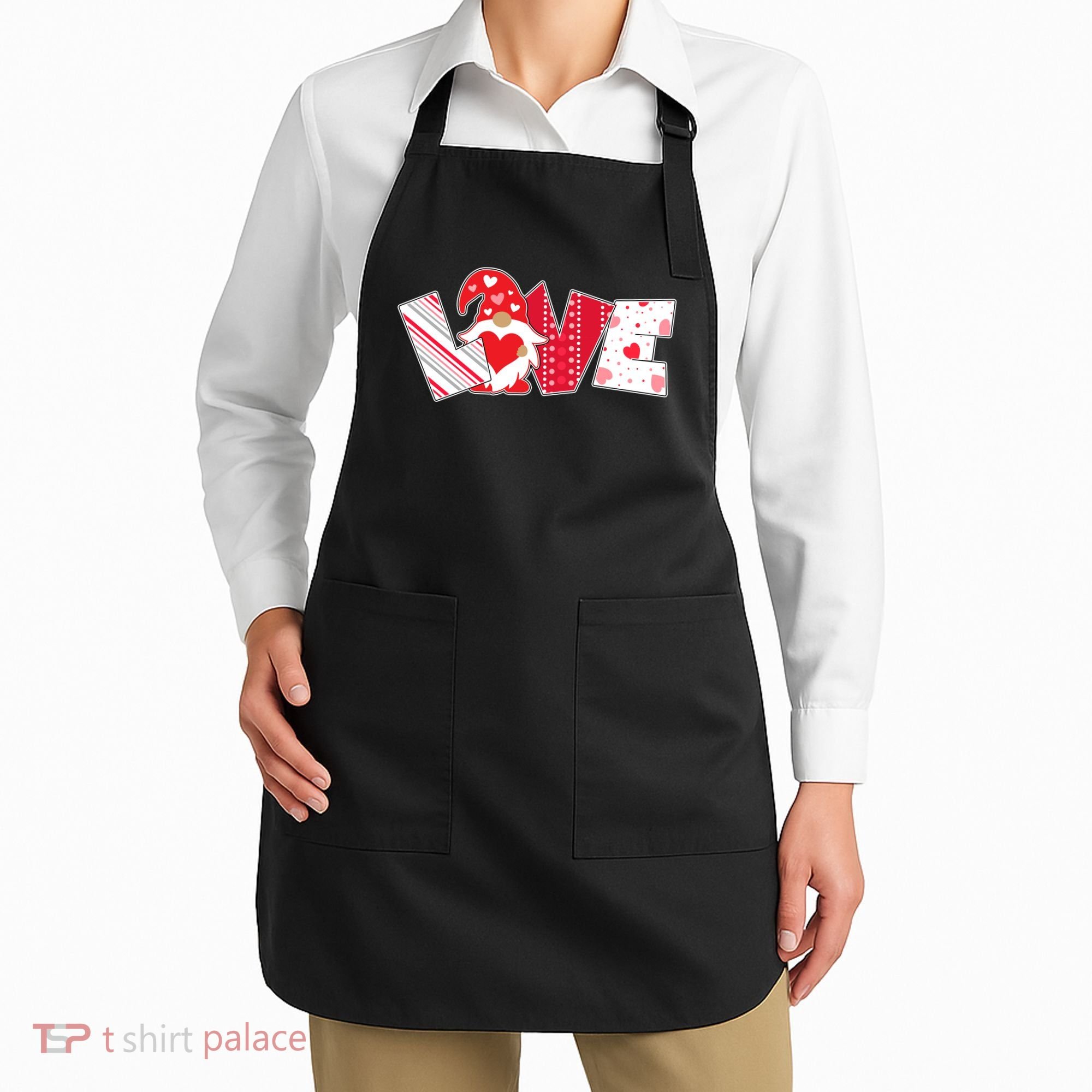 Cute Valentine's Day Love Gnome Apron