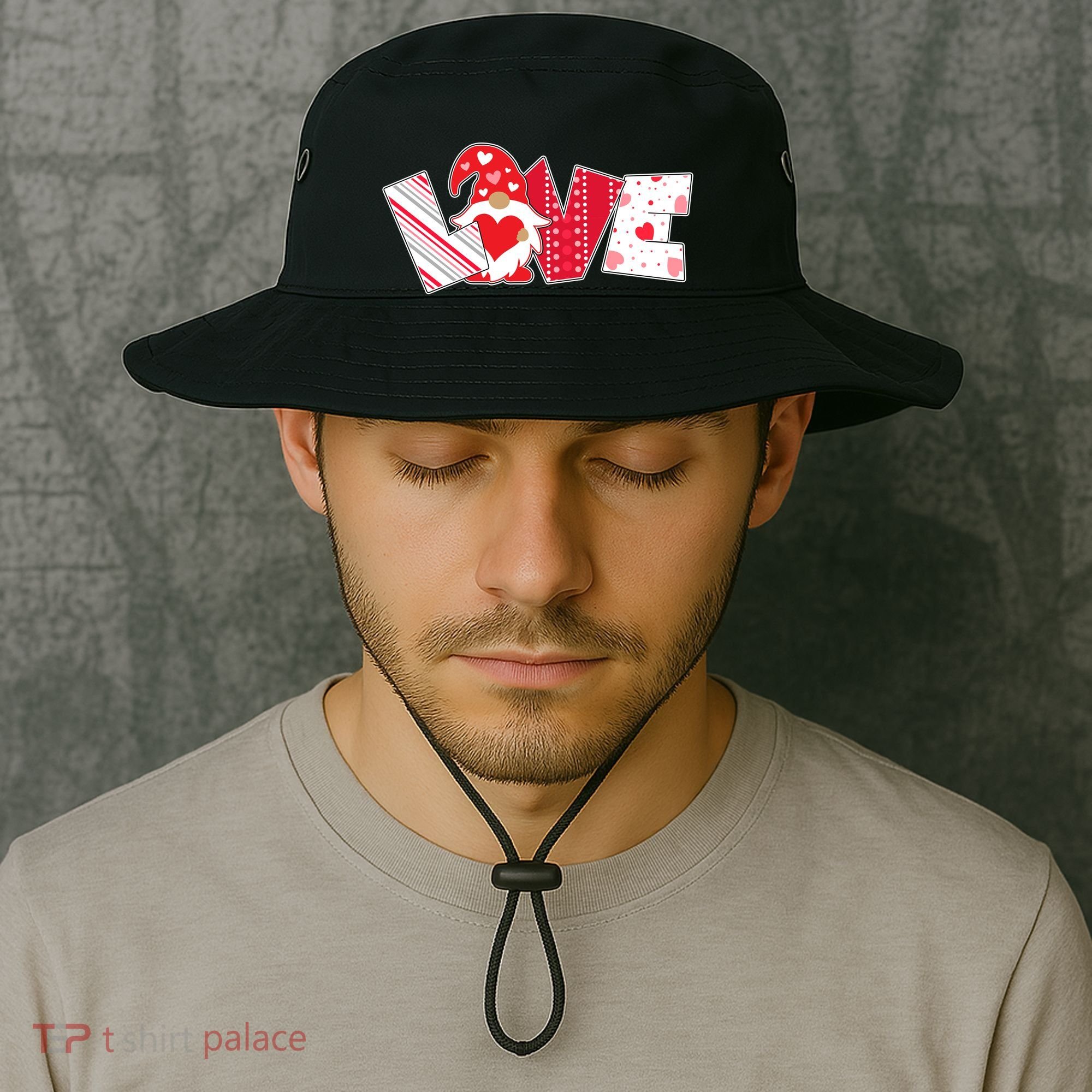 Cute Valentine's Day Love Gnome Bucket Hat