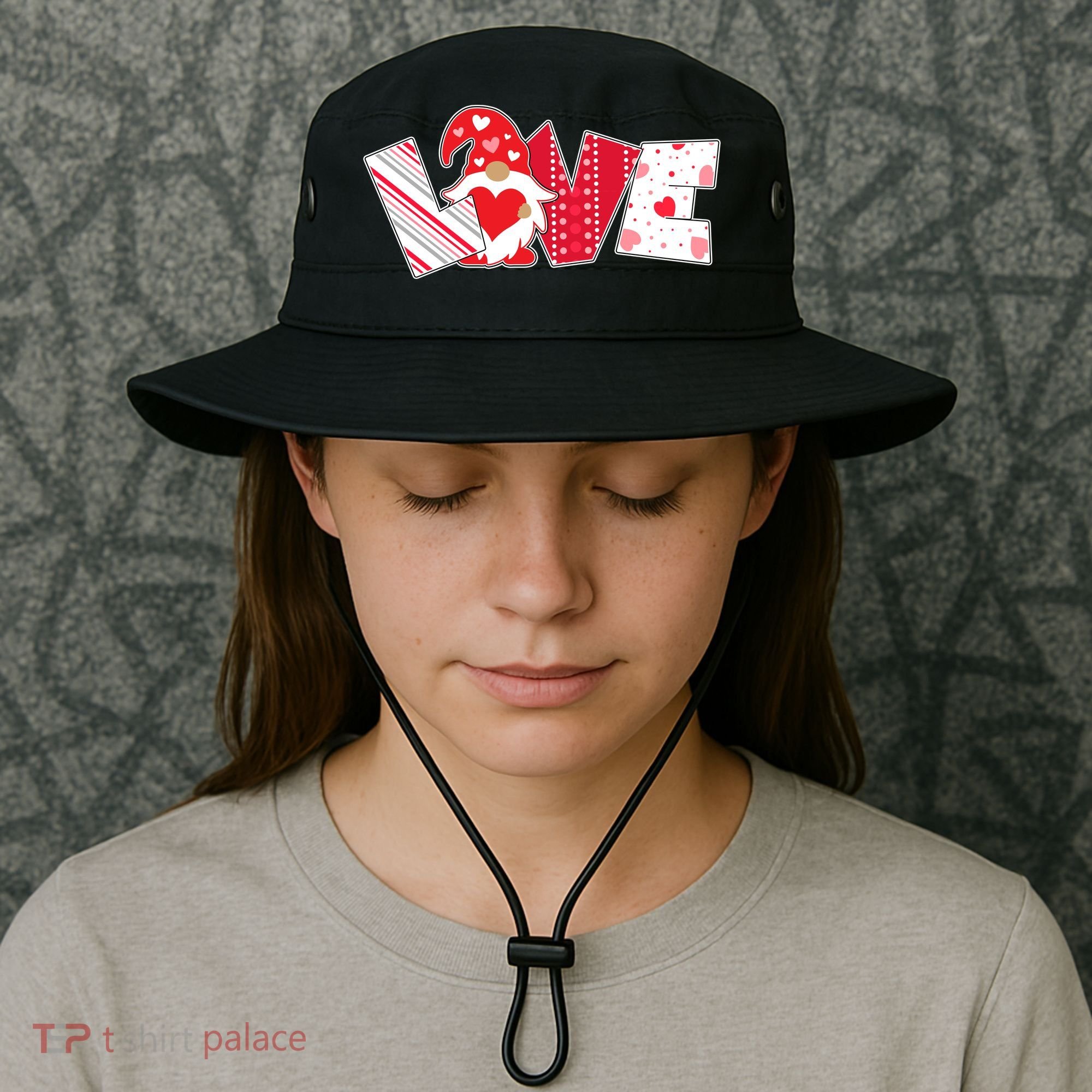 Cute Valentine's Day Love Gnome Bucket Hat