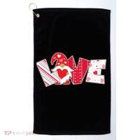 Cute Valentine's Day Love Gnome Golf Towel thumb 0