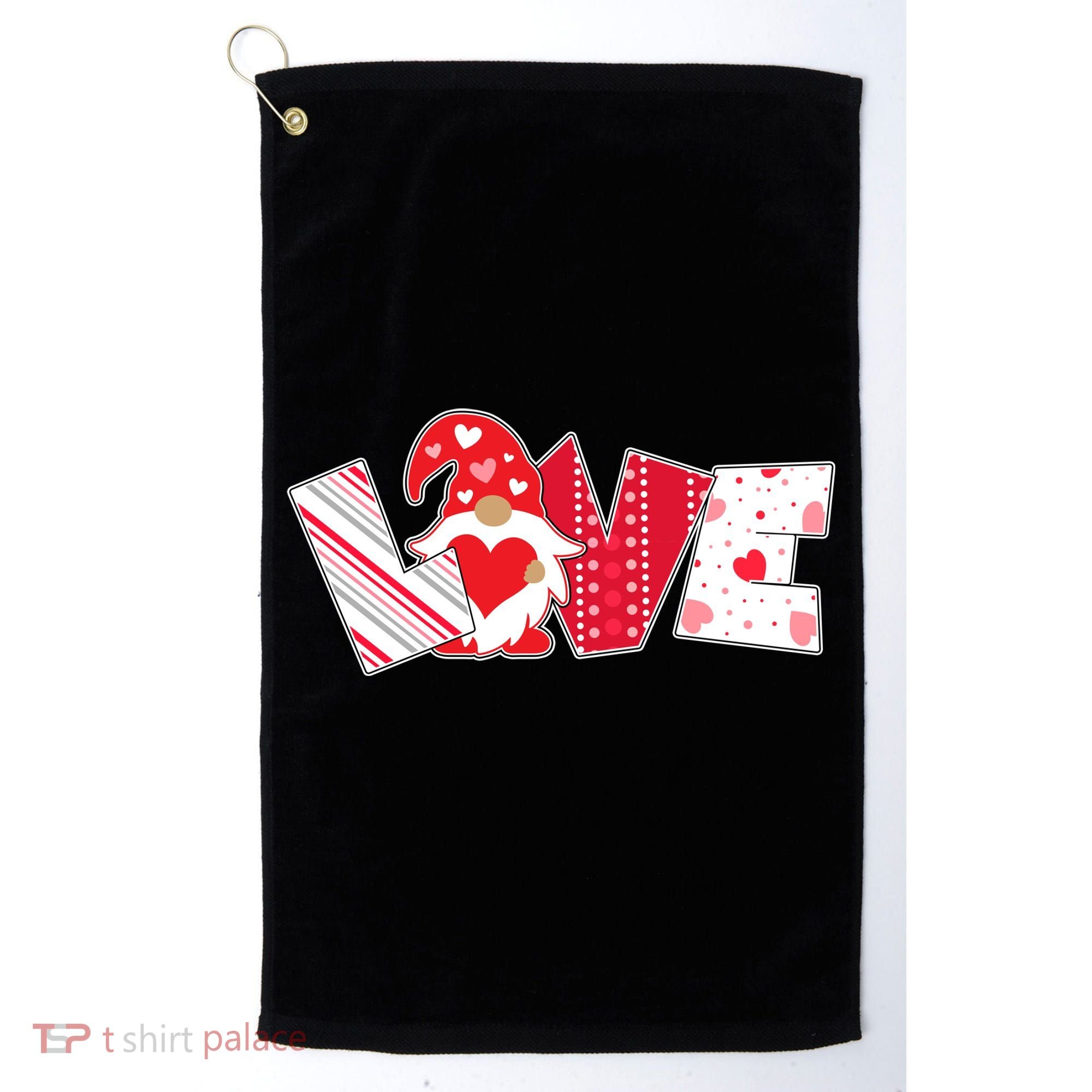 Cute Valentine's Day Love Gnome Golf Towel