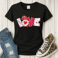 Cute Valentine's Day Love Gnome Women's T-Shirt thumb 3