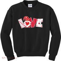 Cute Valentine's Day Love Gnome Kids Sweatshirt thumb 0