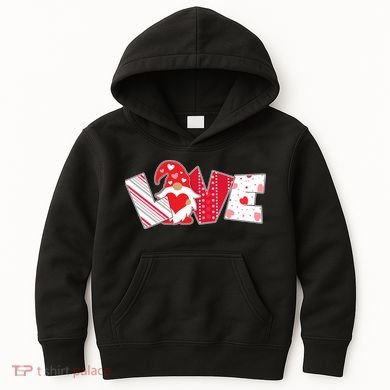 Cute Valentine's Day Love Gnome Kids Hoodie