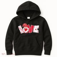 Cute Valentine's Day Love Gnome Kids Hoodie thumb 0