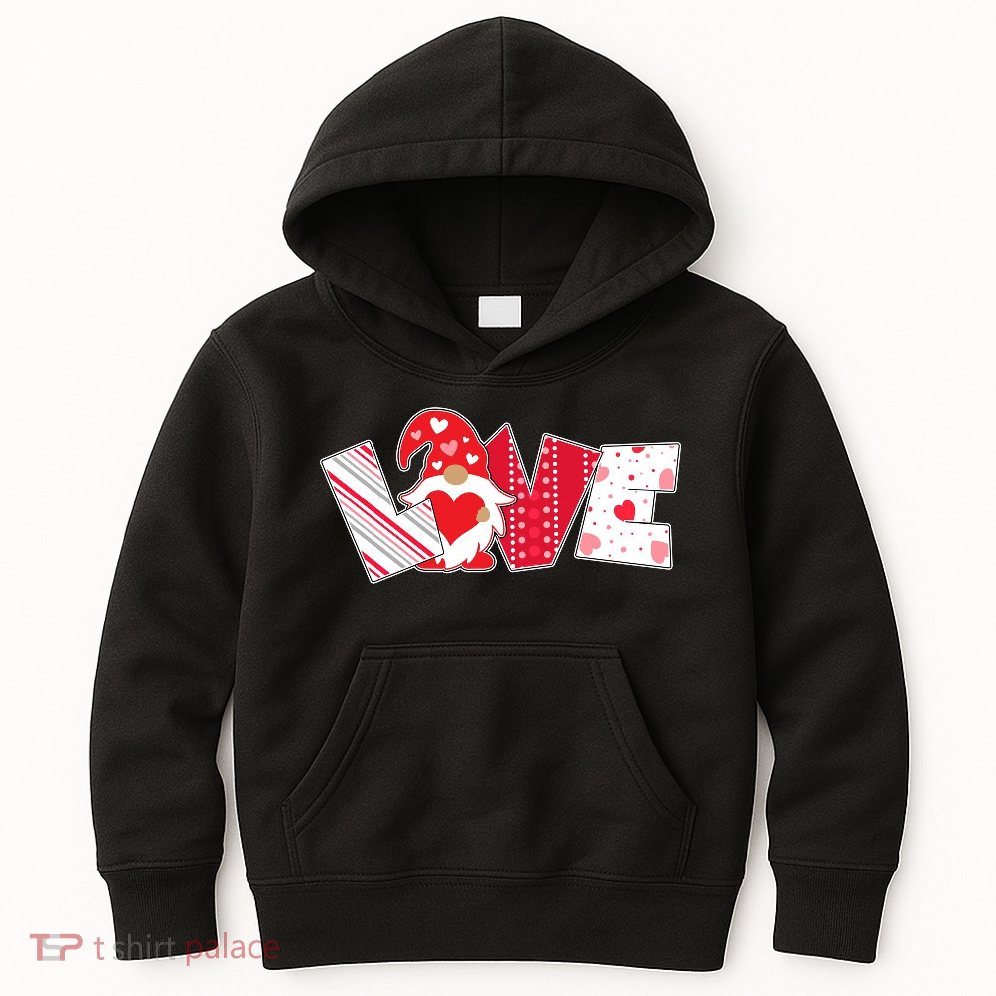 Cute Valentine's Day Love Gnome Kids Hoodie