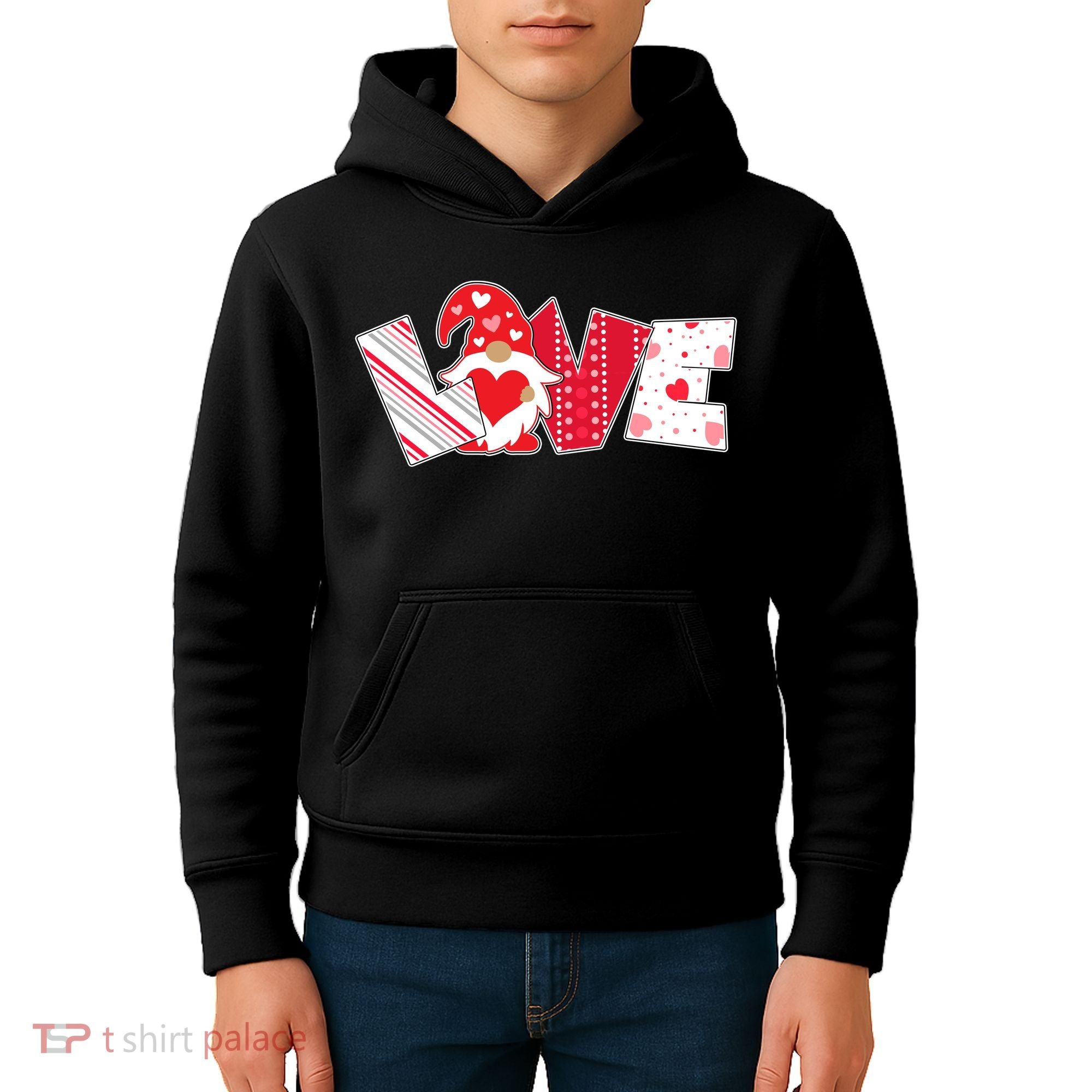 Cute Valentine's Day Love Gnome Kids Hoodie