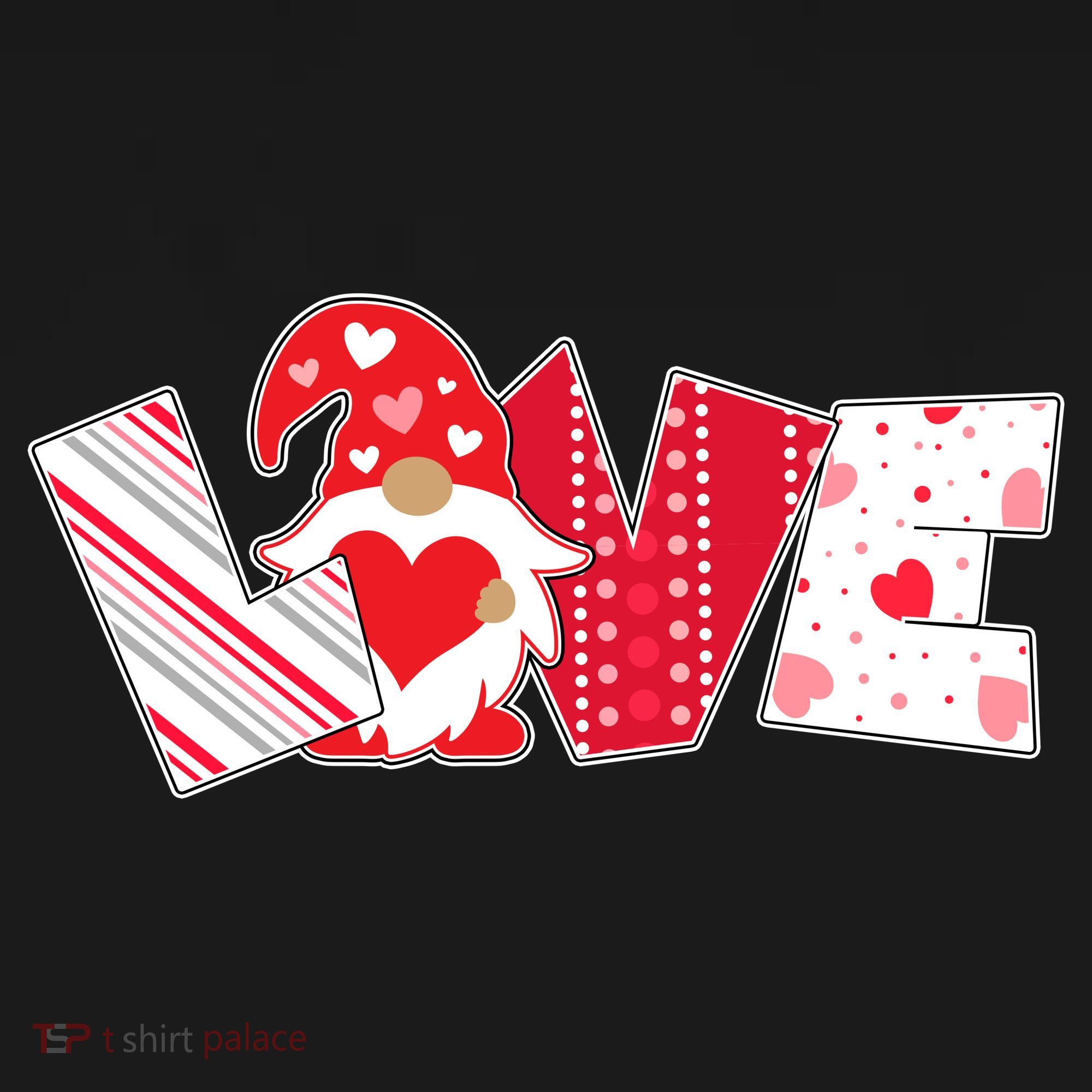 Cute Valentine's Day Love Gnome Kids Long Sleeve Shirt