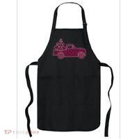 Cute Valentine's Day Plaid Pickup Truck With Hearts Apron thumb 0